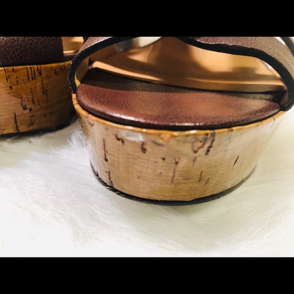 Barney’s NY Brown Cork Platform Sandals Size:10 - Picture 4 of 8